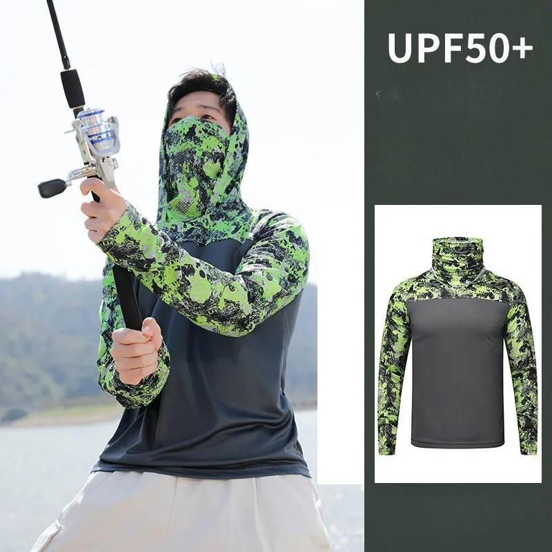 Fishing Shirt Uv Protection - Fishing Shirt Hooded Men Sunscreen Clothes