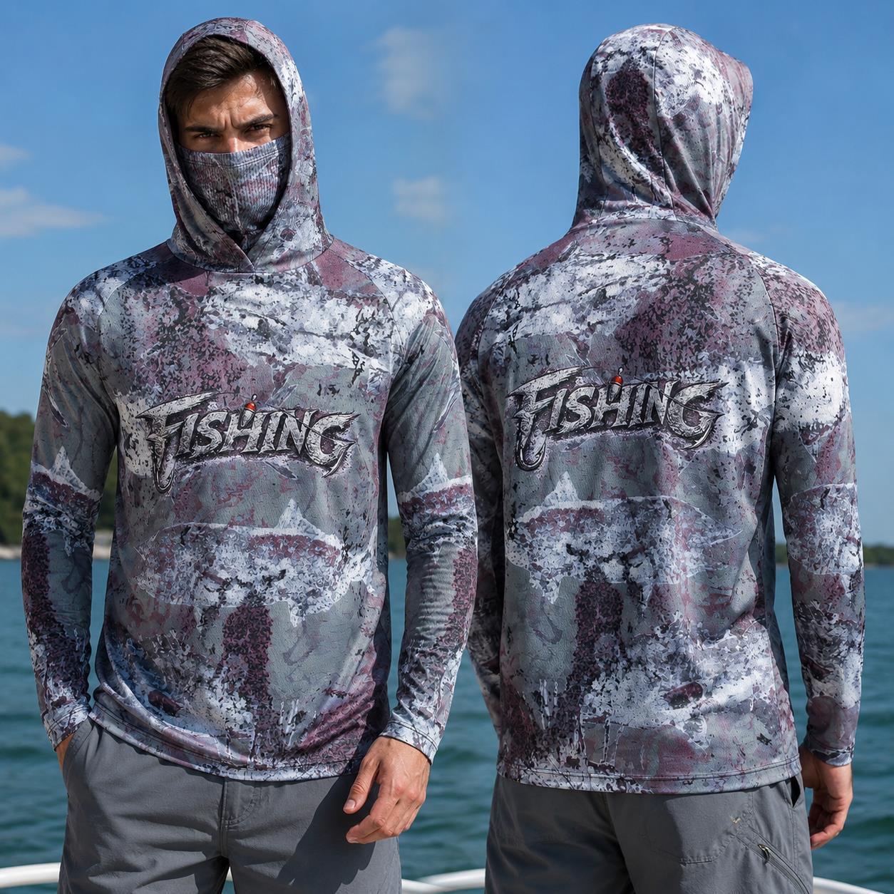 Fishing Mask Sun Protection - Fishing Shirt Hooded Men Fishing Clothes
