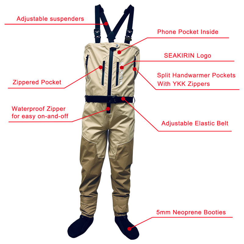 Zip-front Breathable Stout Che - Fishing Waders 评论和价格