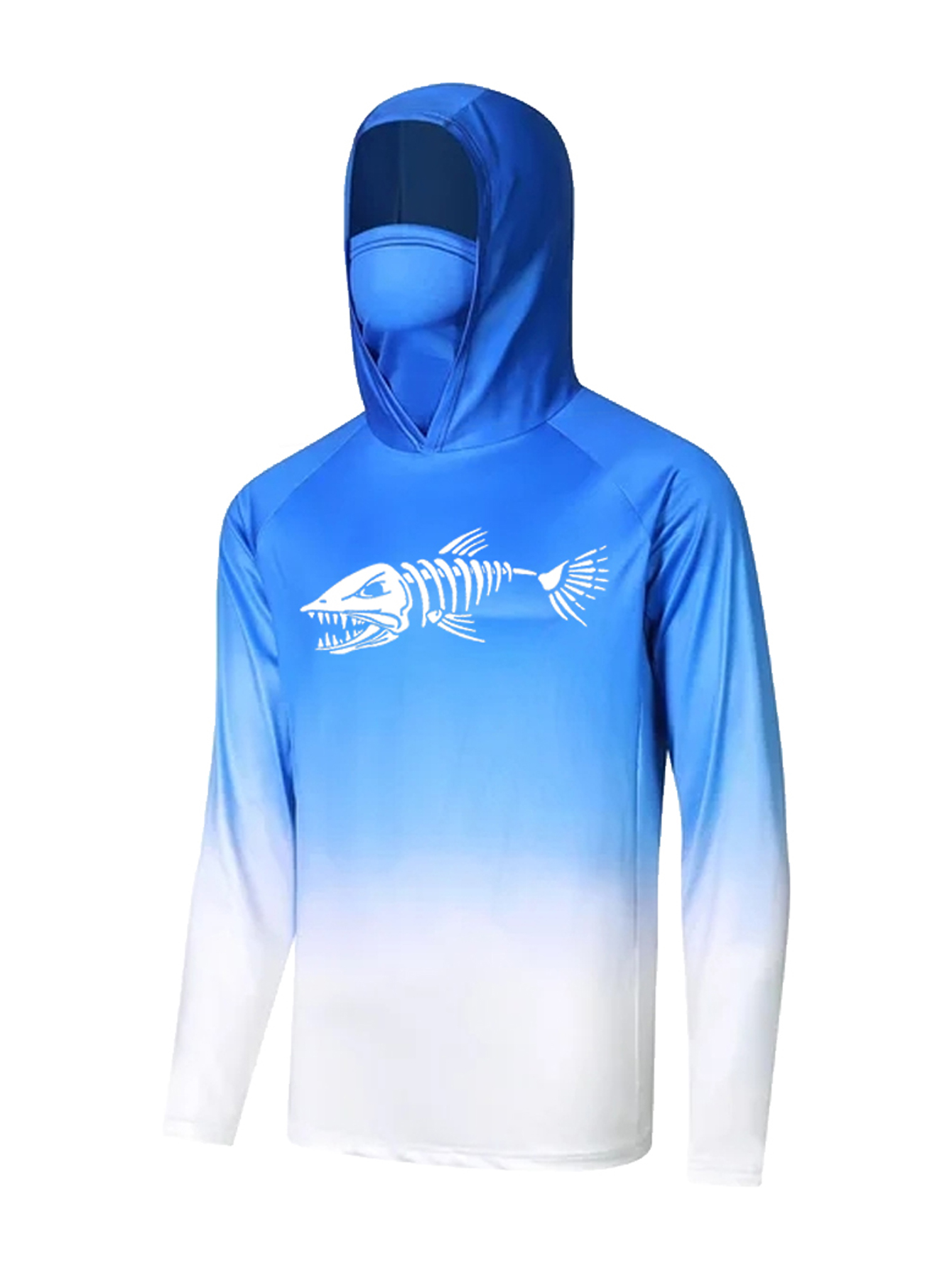 UPF 50+ Hooded Fishing Clothes - Fishing Mask Sun Protection 评论和价格