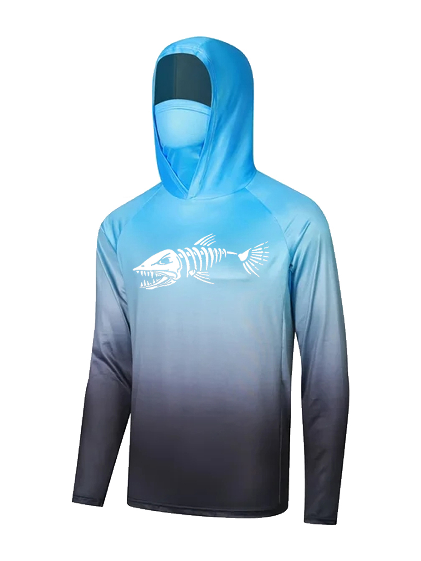 UPF 50+ Hooded Fishing Clothes - Fishing Mask Sun Protection 评论和价格
