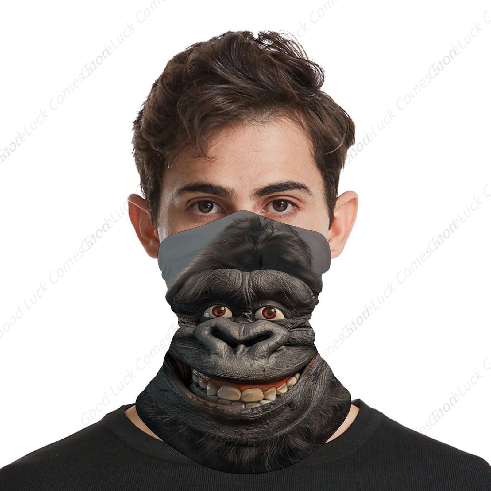 Smiling Gorilla Photo Bandana  - Fishing Mask Sun Protection 评论和价格