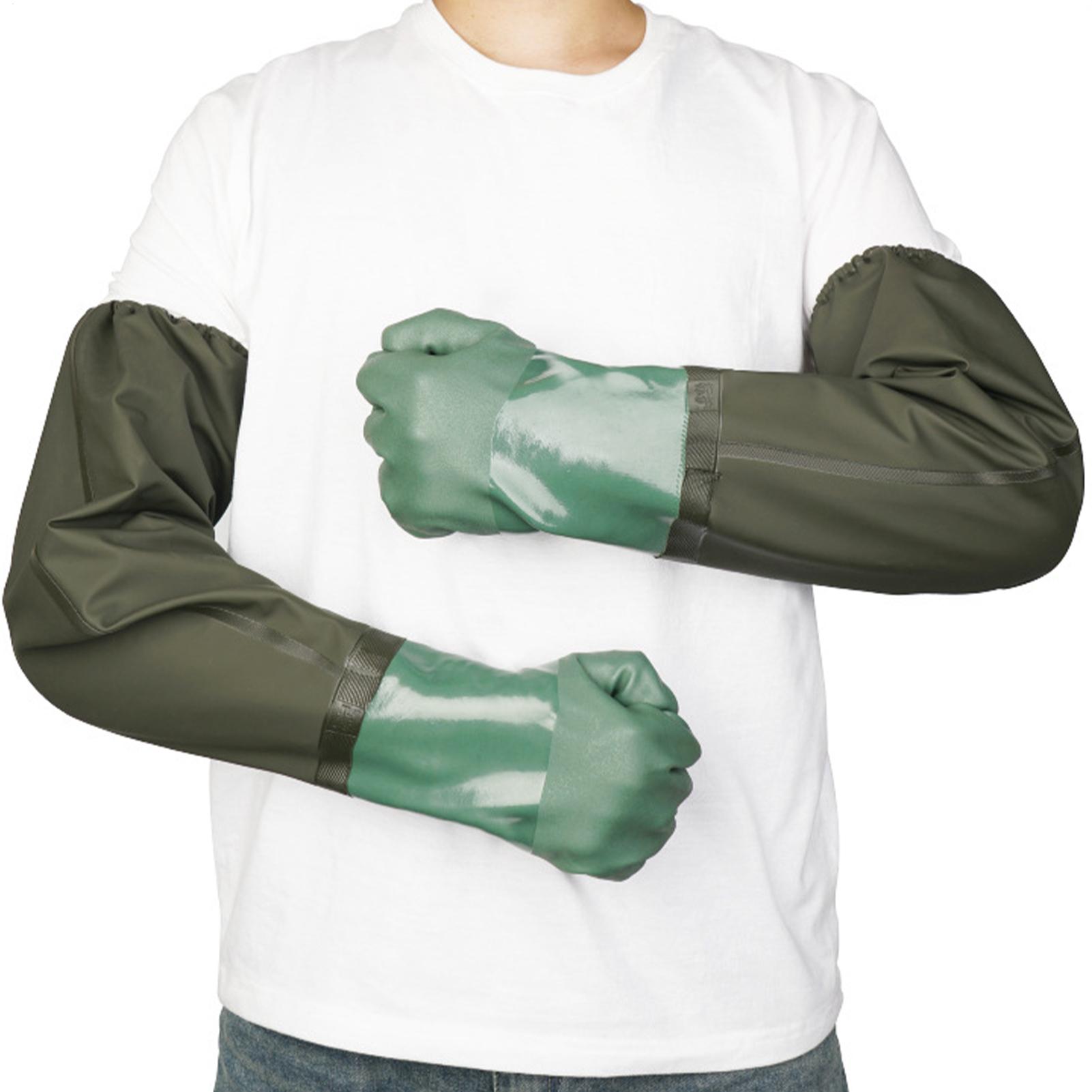 Waterproof Rubber Gloves Long  - Fishing Gloves 评论和价格