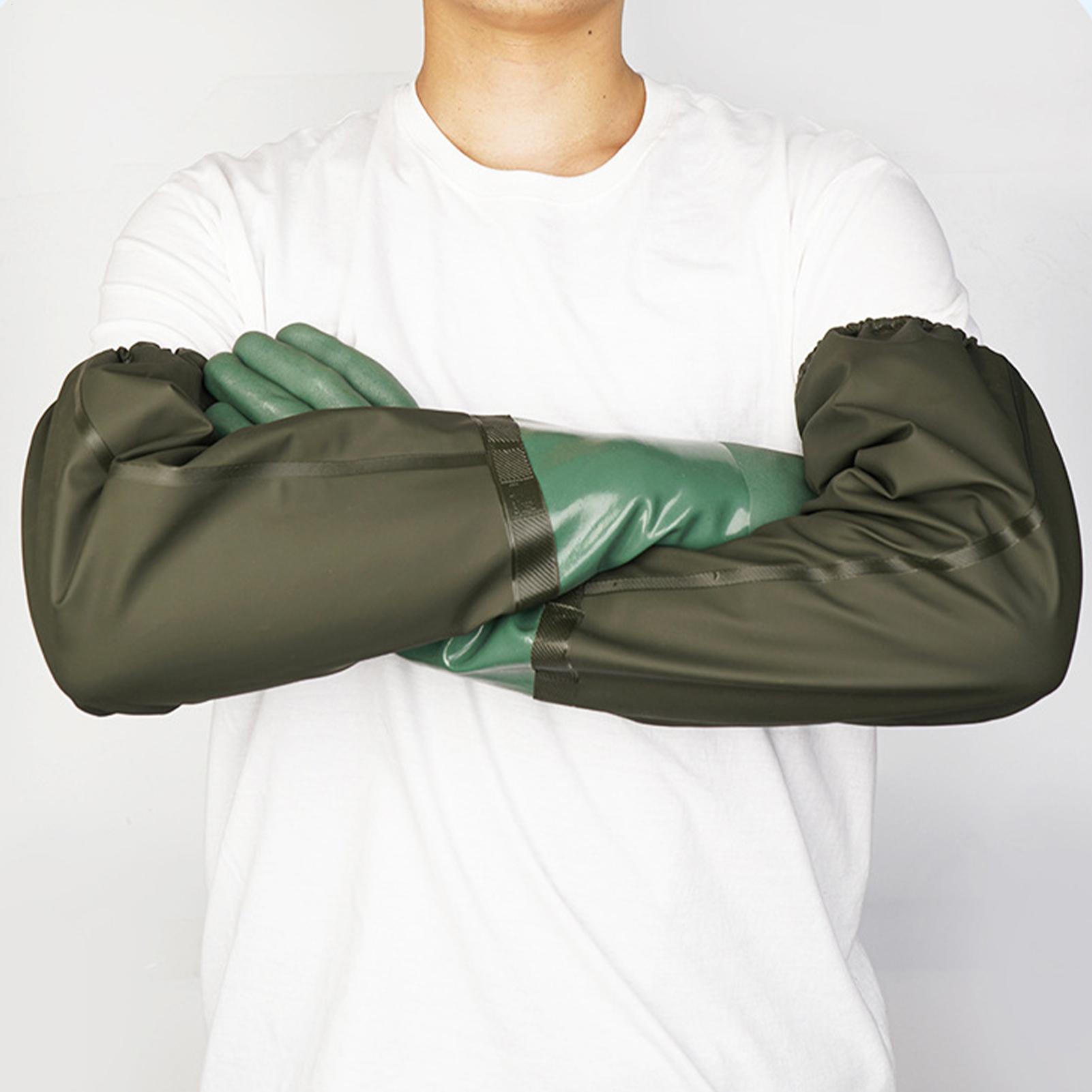 Waterproof Rubber Gloves Long  - Fishing Gloves 评论和价格