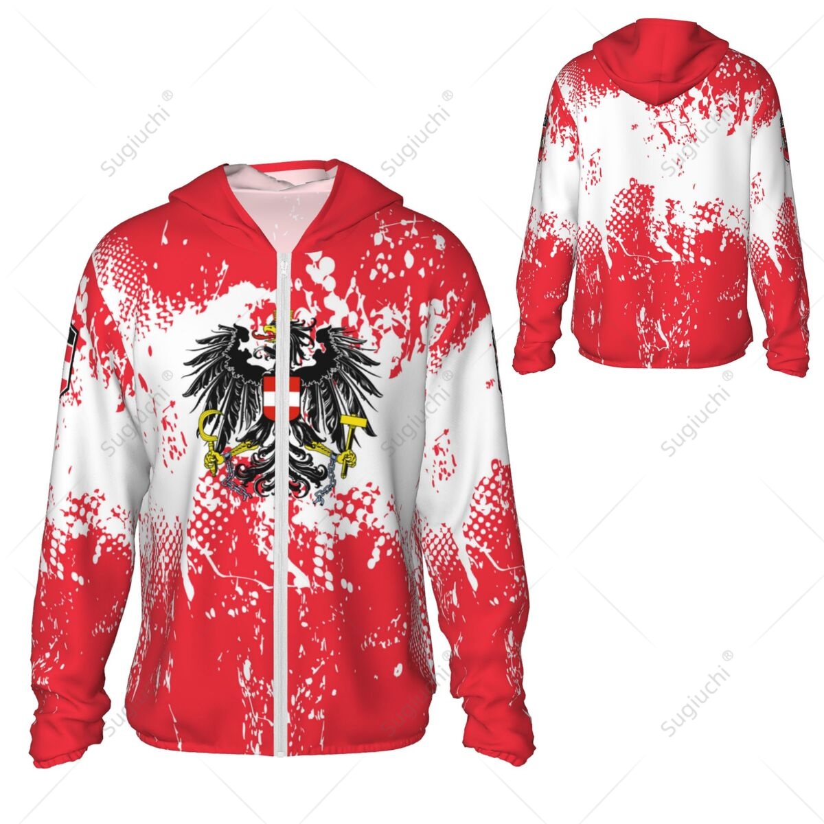 Austria Flag Sun Protection Ho - Fishing Hoodie 评论和价格