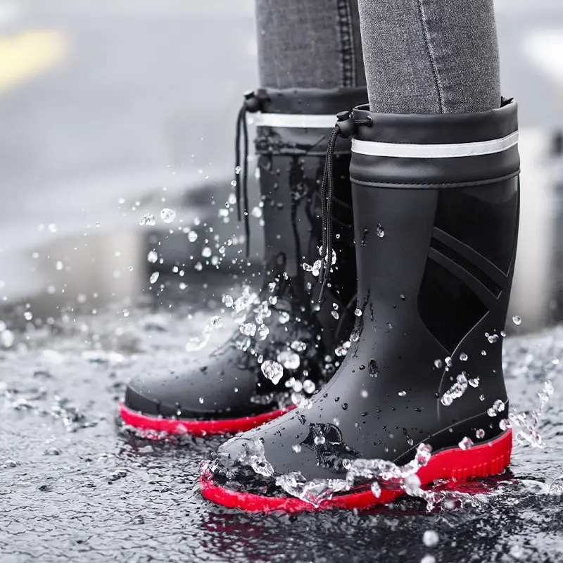 Fashion Men's Medium Tube Rain - Fishing Boots 评论和价格
