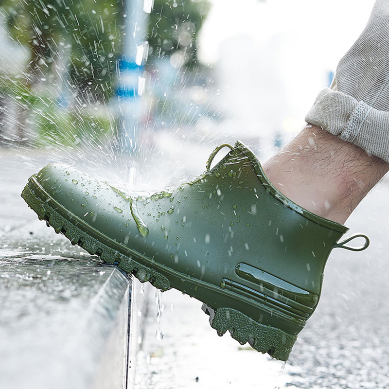 New Fashion Men Rain Boots Pla - Fishing Boots 评论和价格