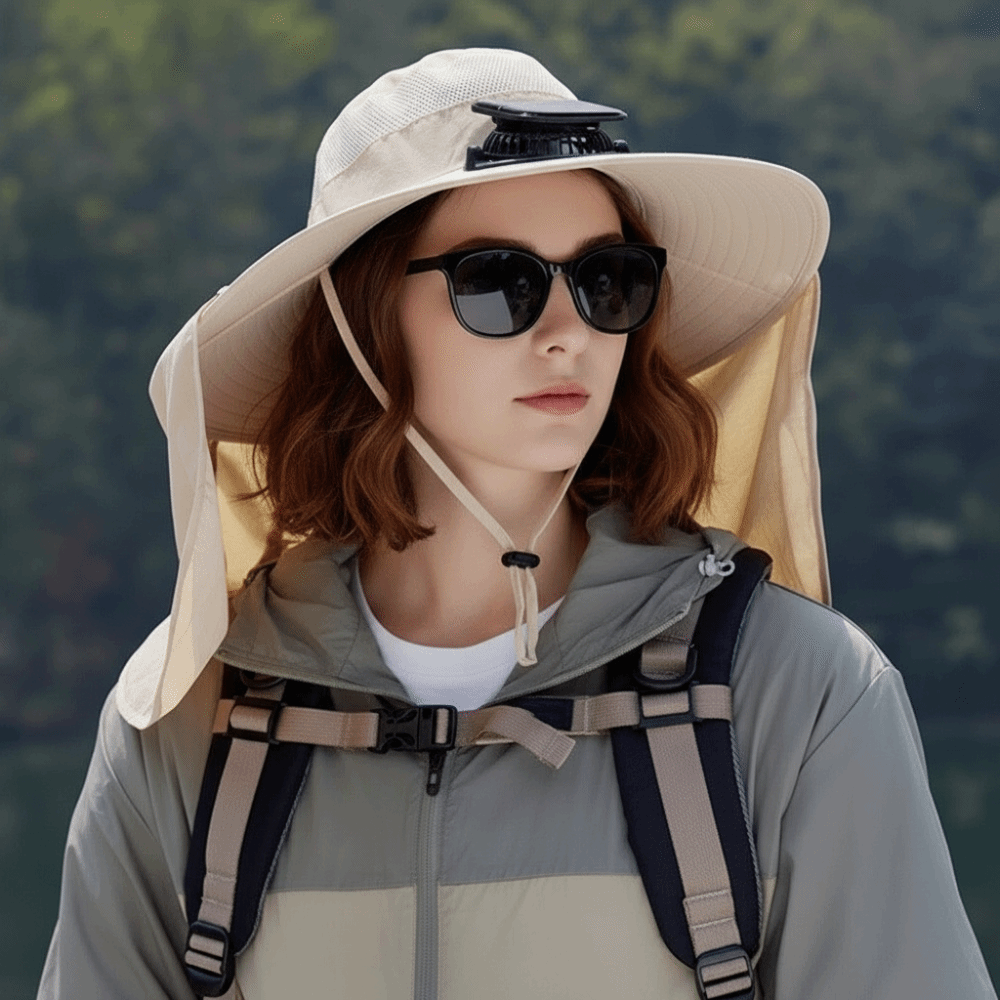 Gift UPF50+ Solar Fan Hat Wate - Fishing Hat 评论和价格