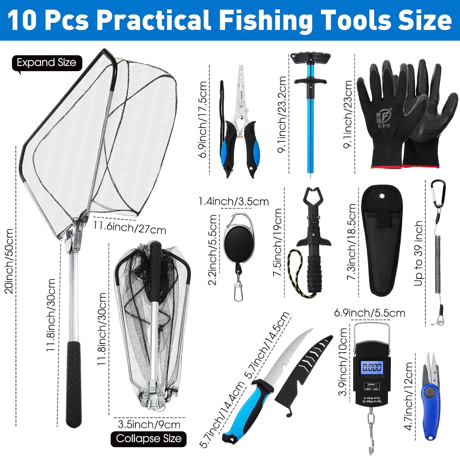 10 Pcs Multi Function Fishing  - Fishing Gloves 评论和价格