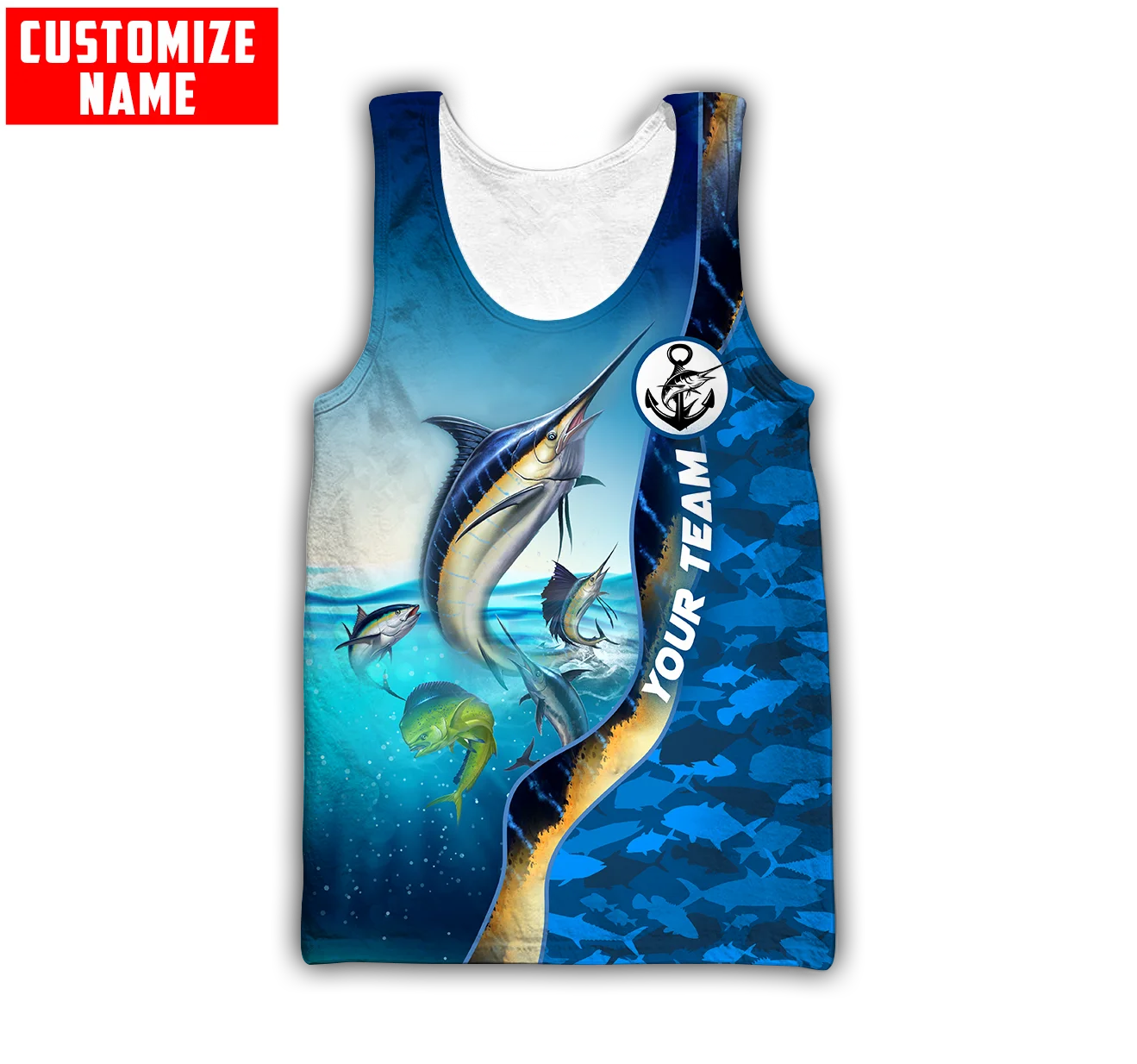 Custom name Mahi mahi fishing  - Fishing Vest 评论和价格