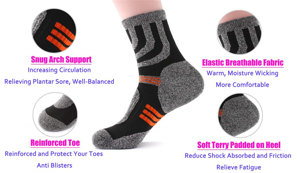 5 Pairs Socks Men Anti Blister - Fishing Socks 评论和价格